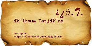 Ölbaum Tatjána névjegykártya